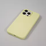 Coque iPhone 15 Pro - Soft Touch - Jaune pastel