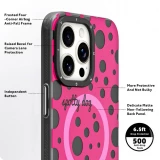 Coque iPhone 15 Pro - Youngkit Colorful Polka Dots Case avec Magsafe - Noir