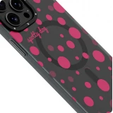 Coque iPhone 15 Pro - Youngkit Colorful Polka Dots Case avec Magsafe - Noir