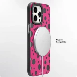 Coque iPhone 15 Pro - Youngkit Colorful Polka Dots Case avec Magsafe - Noir