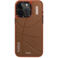 Coque iPhone 15 Pro - Youngkit Passionate Backboard Leather Case avec Magsafe - Brun