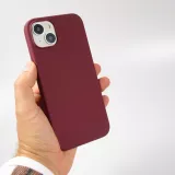 Coque iPhone 15 - Soft Touch - Bordeaux