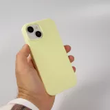iPhone 15 Case Hülle - Soft Touch - Pastellgelb