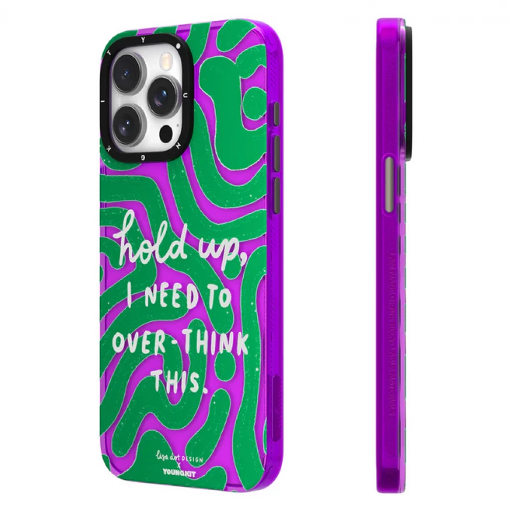 iPhone 15 Case H&uuml;lle - Youngkit @LisadotDesign Positive Quotes Case Overthink this