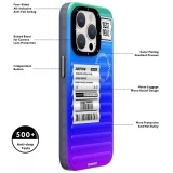 Coque iPhone 15 Pro - Youngkit Color-Gradient Luggage-Inspired Case - Vert/orange