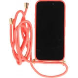 iPhone 16 Case Hülle - Bio Eco-Friendly Vegan mit Handykette Necklace - Rot