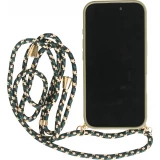 iPhone 16 Case Hülle - Bio Eco-Friendly Vegan mit Handykette Necklace - Dunkelgrün