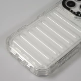 Coque iPhone 16 - Couverture en silicone dur transparente avec effet Bulp 3D et coins renforc&eacute;s - Transparent