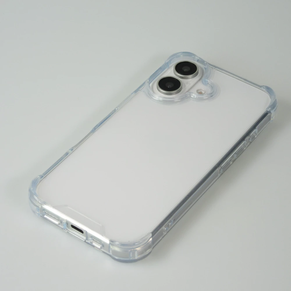 Coque iPhone 16 - Gel Transparent Silicone Bumper anti-choc avec protections pour coins