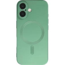 Coque iPhone 16 - Gel souple avec vitre de protection caméra MagSafe - Vert