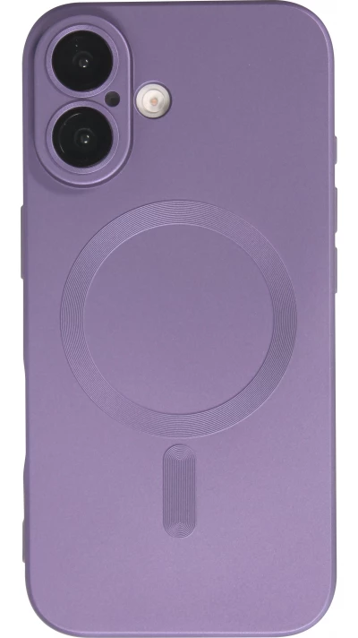 Coque iPhone 16 - Gel souple avec vitre de protection caméra MagSafe - Violet