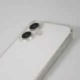 Coque iPhone 16 - Gel transparent avec lacet bleu tacheté