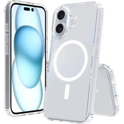 Coque iPhone 16 - Gel transparent compatible MagSafe silicone TPU Super Clear
