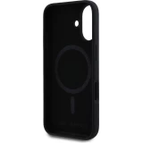 iPhone 16 Case Hülle - Karl Lagerfeld und Choupette soft touch mit MagSafe - Schwarz