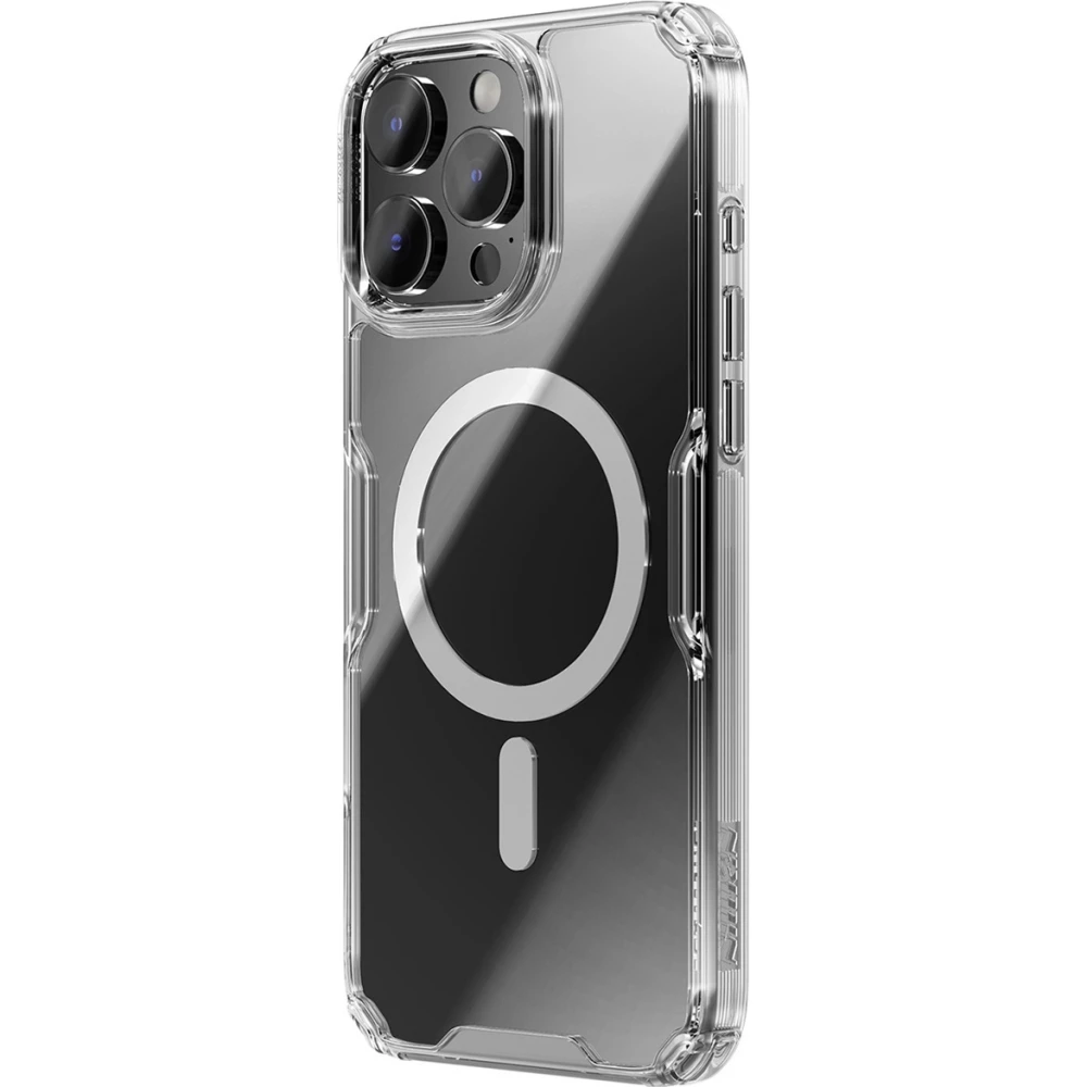 Coque iPhone 16 - Nillkin Magnetic Nature Pro avec MagSafe - Transparent