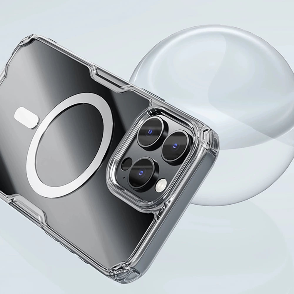 Coque iPhone 16 - Nillkin Magnetic Nature Pro avec MagSafe - Transparent
