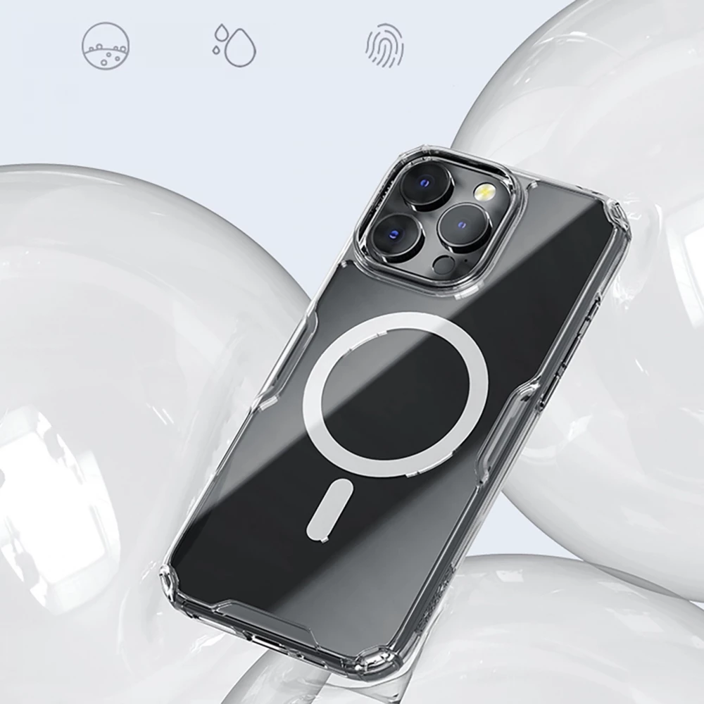 Coque iPhone 16 - Nillkin Magnetic Nature Pro avec MagSafe - Transparent