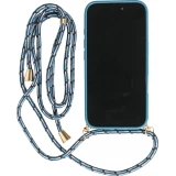 iPhone 16 Plus Case Hülle - Bio Eco-Friendly Vegan mit Handykette Necklace blau