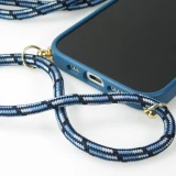 iPhone 16 Plus Case Hülle - Bio Eco-Friendly Vegan mit Handykette Necklace blau