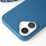 iPhone 16 Plus Case Hülle - Bio Eco-Friendly Vegan mit Handykette Necklace blau