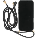 iPhone 16 Plus Case Hülle - Bio Eco-Friendly Vegan mit Handykette Necklace - Schwarz