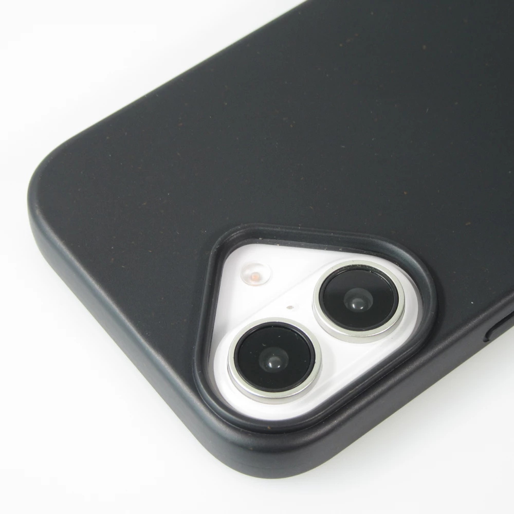 iPhone 16 Plus Case Hülle - Bio Eco-Friendly Vegan mit Handykette Necklace - Schwarz