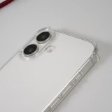 Hülle iPhone 16 Plus - Gummi transparent mit Seil - Rot
