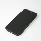 iPhone 16 Plus Case Hülle - Silikon Mat Herz gold - Schwarz