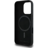 iPhone 16 Pro Case Hülle - Karl Lagerfeld und Choupette soft touch mit MagSafe - Schwarz