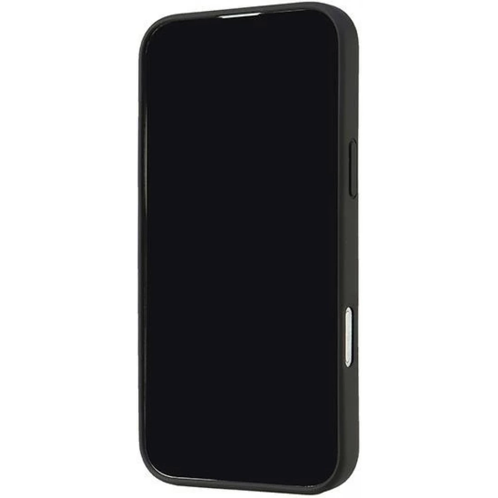 Coque iPhone 16 Pro Max - Audi silicone Soft Touch avec logo - Noir