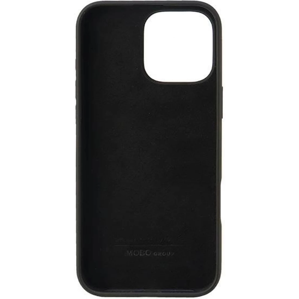 Coque iPhone 16 Pro Max - Audi silicone Soft Touch avec logo - Noir