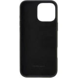 Coque iPhone 16 Pro Max - Audi silicone Soft Touch avec logo - Noir