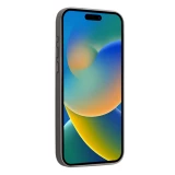 Coque iPhone 16 Pro Max - Qialino cuir véritable (compatible MagSafe) - Gris