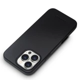 Coque iPhone 16 Pro Max - Qialino cuir véritable (compatible MagSafe) - Noir