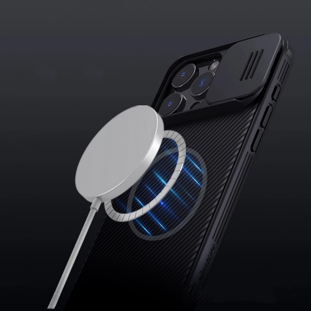 Coque iPhone 16 Pro - Nillkin CamShield Pro Magnetic Case avec MagSafe - Noir