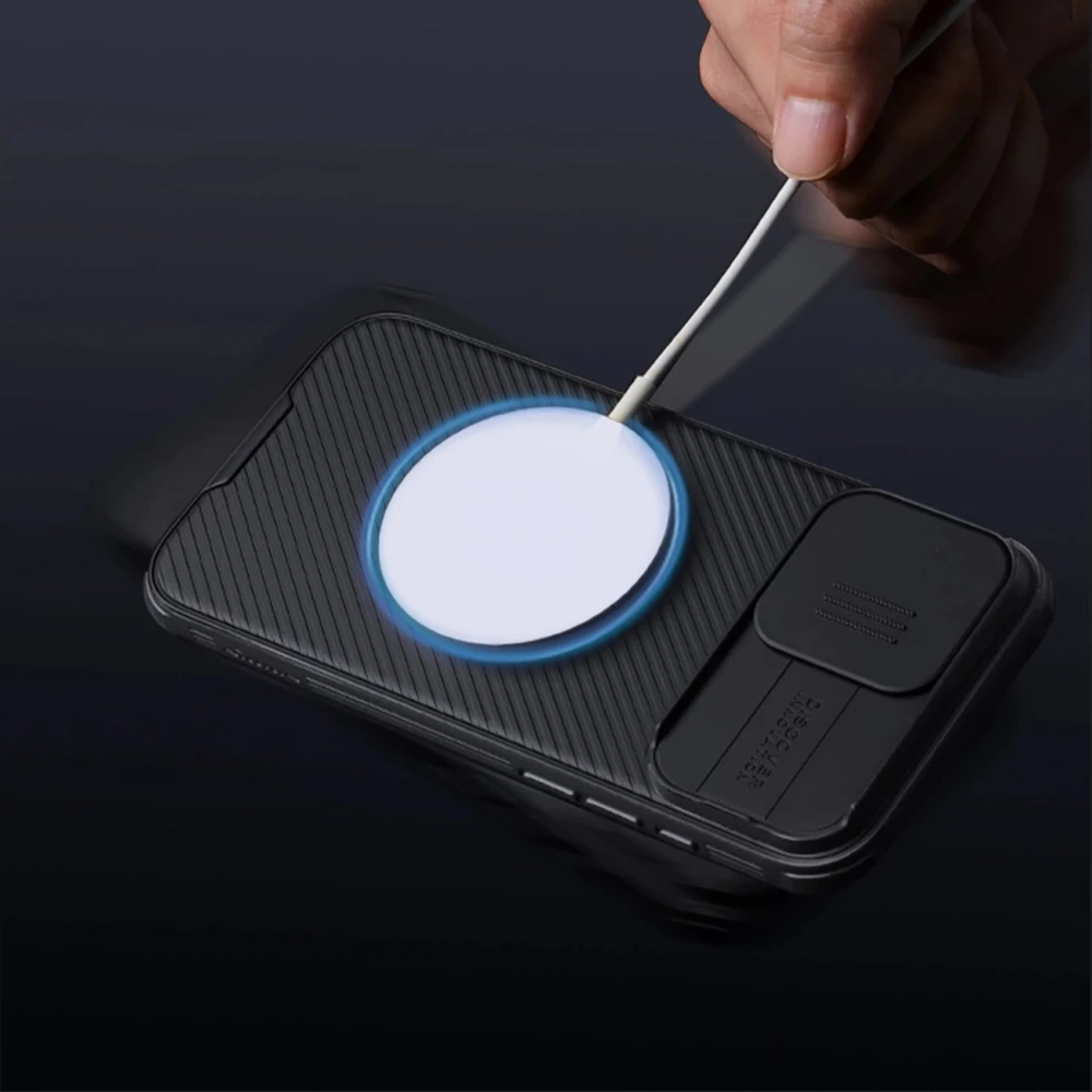 Coque iPhone 16 Pro - Nillkin CamShield Pro Magnetic Case avec MagSafe - Noir