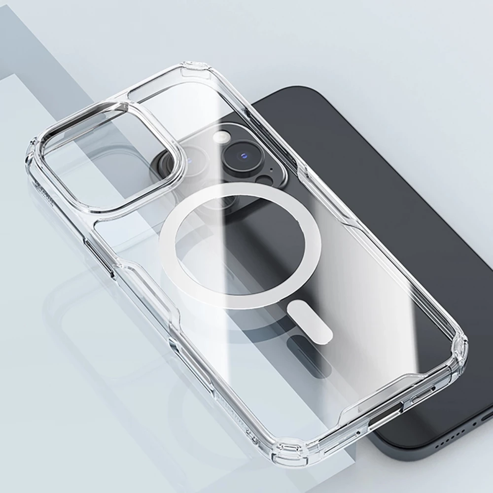 Coque iPhone 16 Pro - Nillkin Magnetic Nature Pro avec MagSafe - Transparent