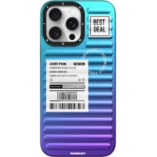 Coque iPhone 16 Pro - Youngkit Glow Luggage-Inspired - Violet/bleu