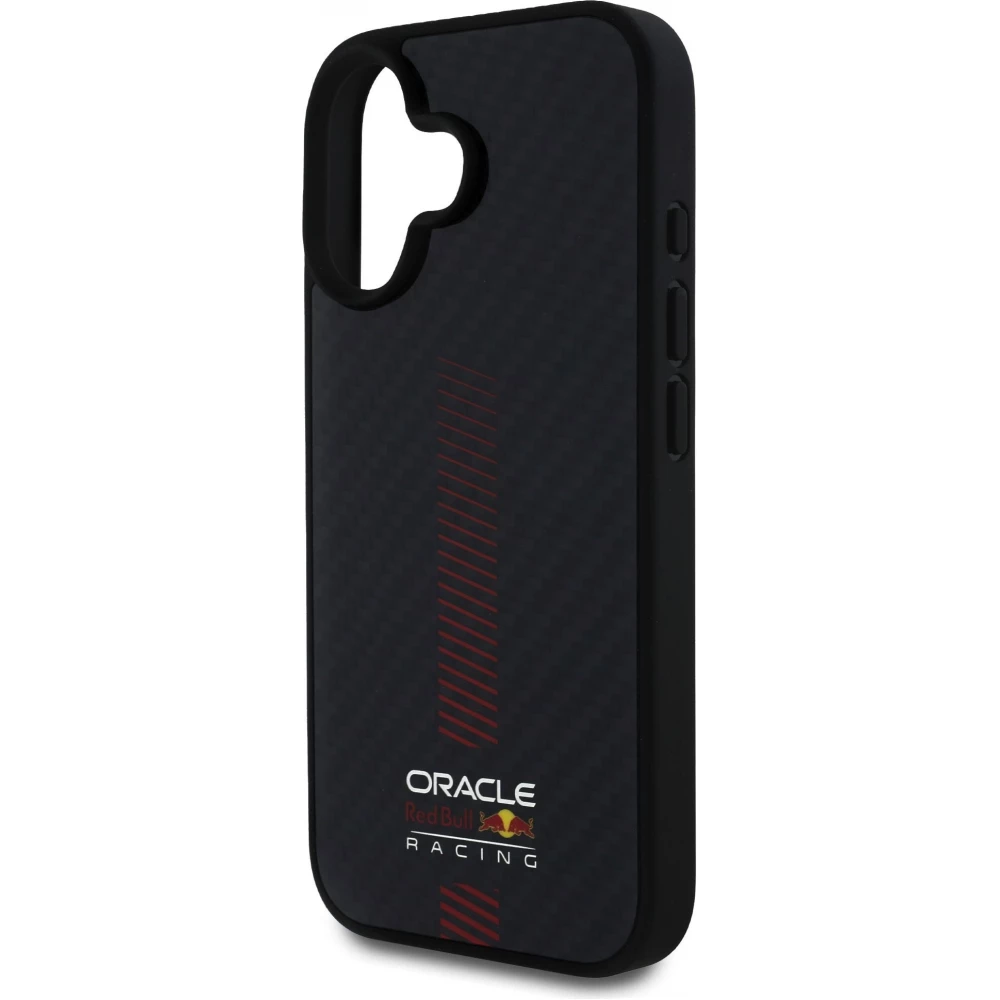 Coque iPhone 16 - Red Bull Racing Carbon Powerbar MagSafe - Noir