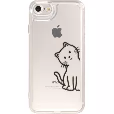 iPhone 7 / 8 / SE (2020, 2022) Case Hülle - Silikon Cover transparent süsse kleine Katze