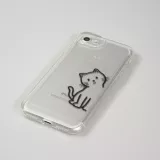 iPhone 7 / 8 / SE (2020, 2022) Case Hülle - Silikon Cover transparent süsse kleine Katze
