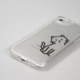 iPhone 7 / 8 / SE (2020, 2022) Case Hülle - Silikon Cover transparent süsse kleine Katze