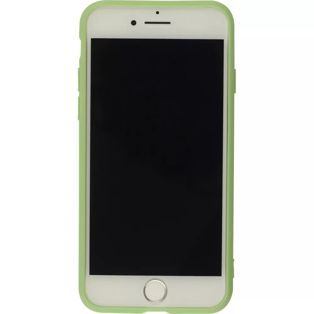 Coque iPhone 7 / 8 / SE (2020, 2022) - Silicone Mat Coeur vert clair