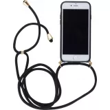 Hülle iPhone 17e / 16e - Bio Eco-Friendly Vegan mit Handykette Necklace - Schwarz