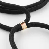 Hülle iPhone 17e / 16e - Bio Eco-Friendly Vegan mit Handykette Necklace - Schwarz