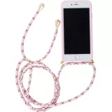 Hülle iPhone 17e / 16e - Bio Eco-Friendly Vegan mit Handykette Necklace - Rosa