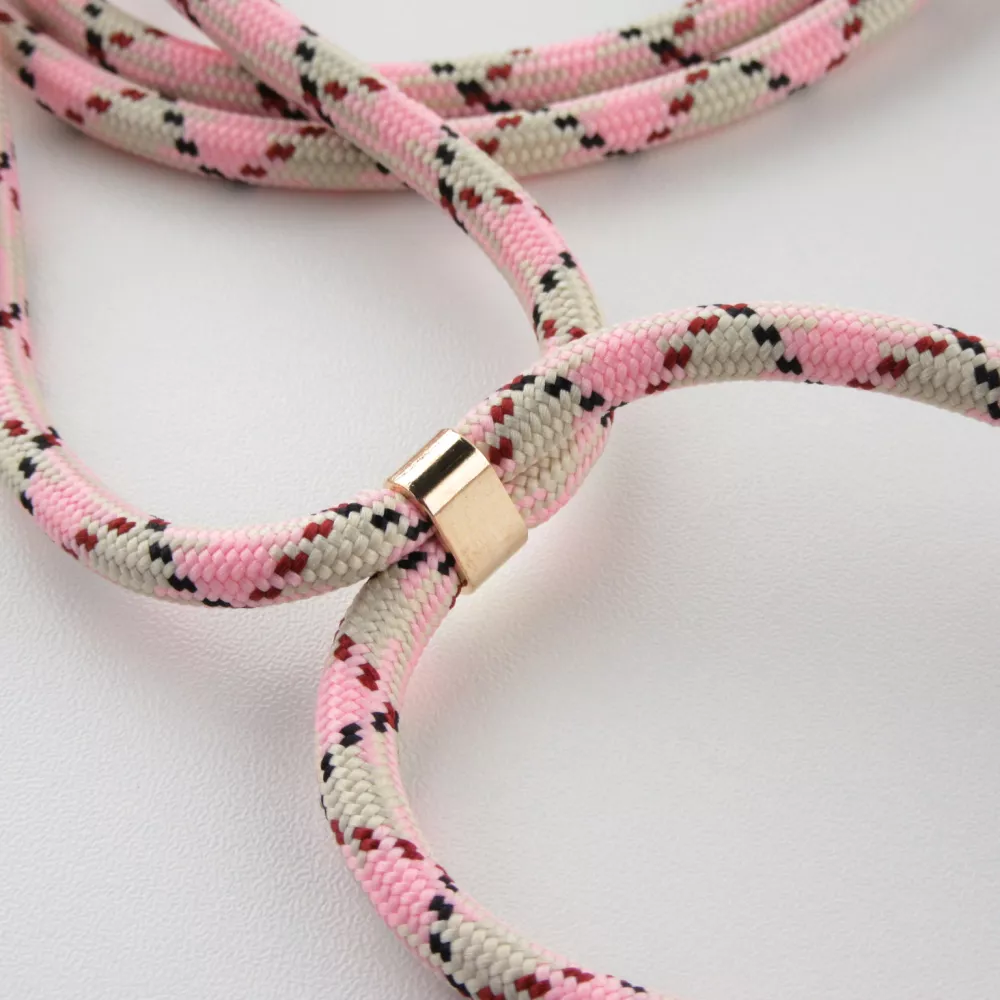 Hülle iPhone 17e / 16e - Bio Eco-Friendly Vegan mit Handykette Necklace - Rosa