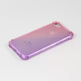 Hülle iPhone 7 / 8 / SE (2020, 2022) - Gummi Bumper Rainbow mit extra Schutz für Ecken Antischock - rosa - Violett