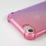 Hülle iPhone 7 / 8 / SE (2020, 2022) - Gummi Bumper Rainbow mit extra Schutz für Ecken Antischock - rosa - Violett