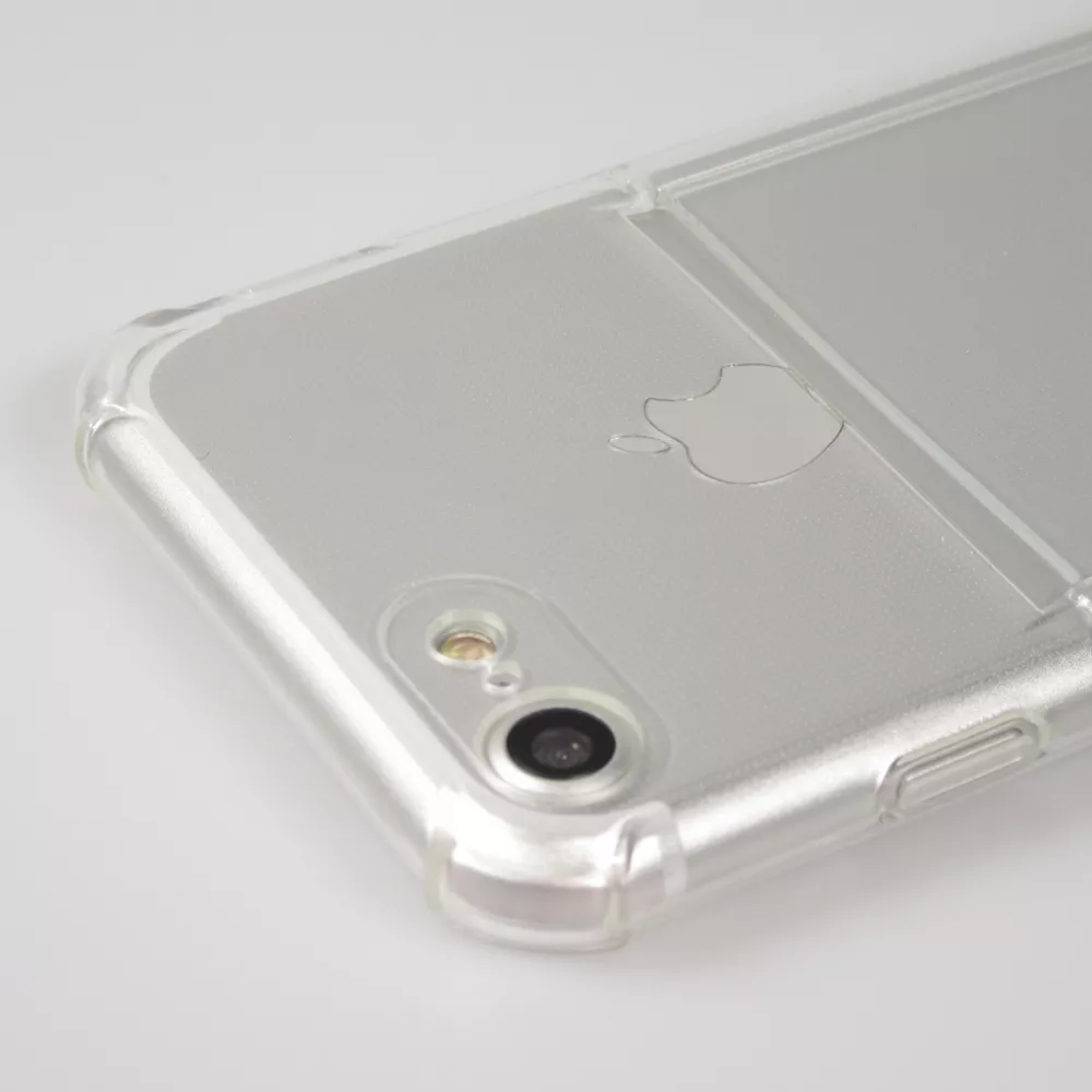 Coque iPhone 7 / 8 / SE (2020, 2022) - Gel Bumper Porte-carte - Transparent